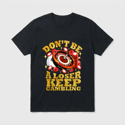 Funny Gambler Casino Player T-Shirt – Klassisches T-Shirt in Schwarz
