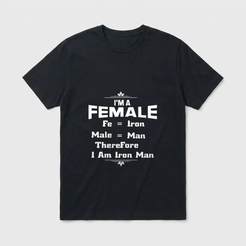 MAD Female Women Therefore T-Shirt – Klassisches T-Shirt in Schwarz