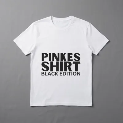 Pinkes Black Edition Lustiger T-Shirt – Klassisches T-Shirt in Schwarz