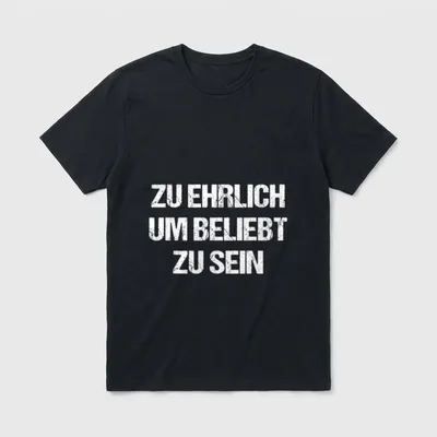 Zu ehrlich um beliebt T-Shirt – Klassisches T-Shirt in Schwarz