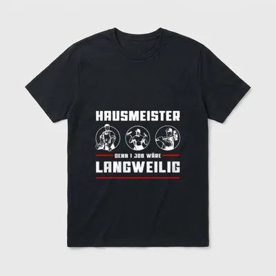 Hausmeister Lustiger Spruch T-Shirt – Klassisches T-Shirt in Schwarz