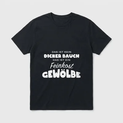 Feinkost Gewölbe Funny Lustige T-Shirt – Klassisches T-Shirt in Schwarz
