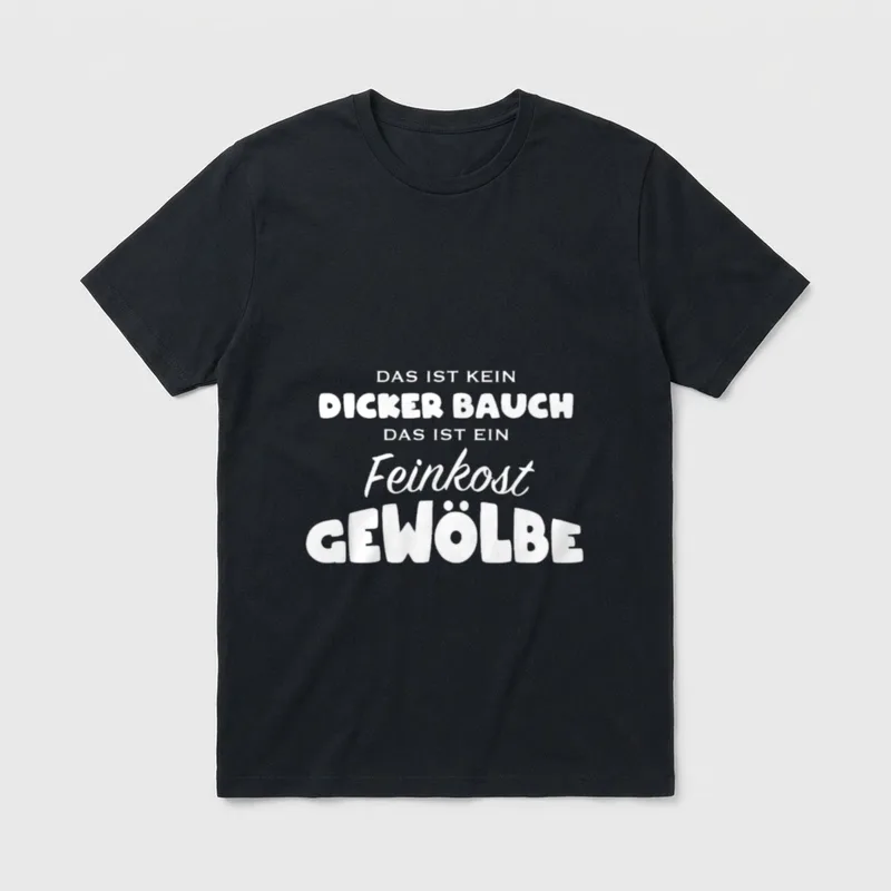 Feinkost Gewölbe Funny Lustige T-Shirt – Klassisches T-Shirt in Schwarz
