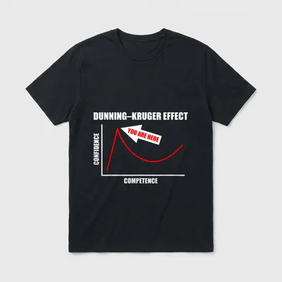 Dunning-Kruger-Effekt kognitiver Bias lustiges T-Shirt – Klassisches T-Shirt in Schwarz