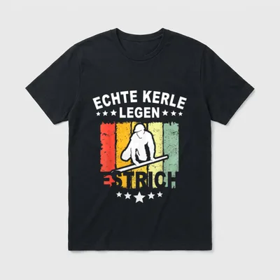 Lustige Estrichleger Sprüche Bodenleger T-Shirt – Klassisches T-Shirt in Schwarz