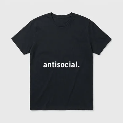 Antisocial Lustiges cooles Anti-Sozial-Länger-Zitat T-Shirt – Klassisches T-Shirt in Schwarz
