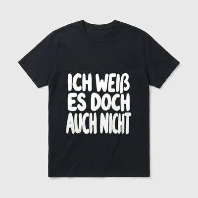 Ich weiß es doch auch T-Shirt – Klassisches T-Shirt in Schwarz