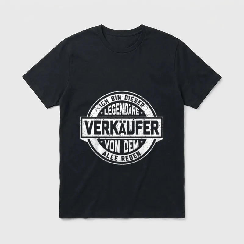 Verkäufer Legende Witziger Vintage T-Shirt – Klassisches T-Shirt in Schwarz