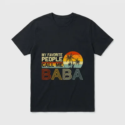 Meine Lieblingsmenschen nennen mich T-Shirt – Klassisches T-Shirt in Schwarz