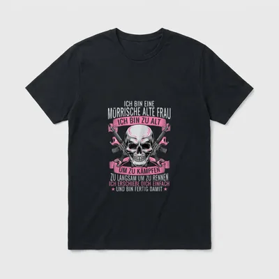 Ich Bin Eine Mürrische Alte T-Shirt – Klassisches T-Shirt in Schwarz
