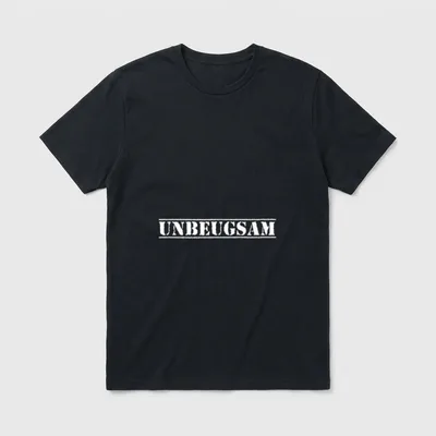 UNBEUGSAM lustiger Spruch Haltung T-Shirt – Klassisches T-Shirt in Schwarz