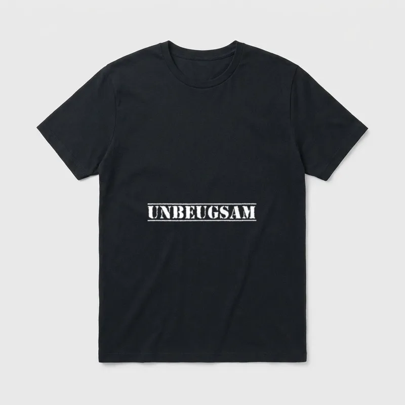 UNBEUGSAM lustiger Spruch Haltung T-Shirt – Klassisches T-Shirt in Schwarz