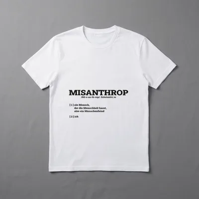 Witziges Provokantes Misanthrop Menschenhasser T-Shirt – Klassisches T-Shirt in Schwarz