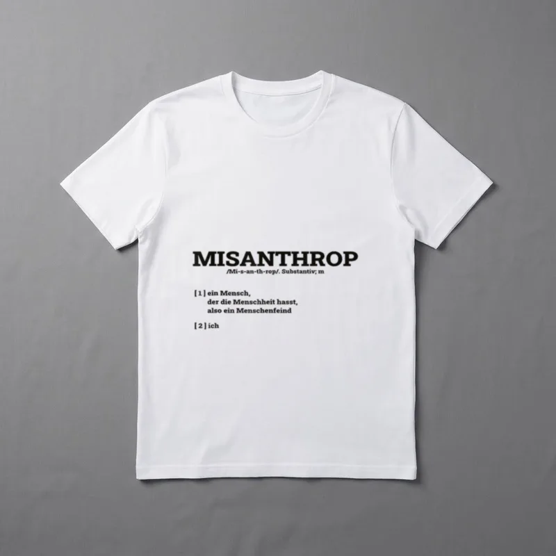 Witziges Provokantes Misanthrop Menschenhasser T-Shirt – Klassisches T-Shirt in Schwarz