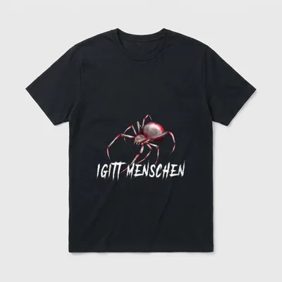 Igitt Menschen Spider Lustiger T-Shirt – Klassisches T-Shirt in Schwarz