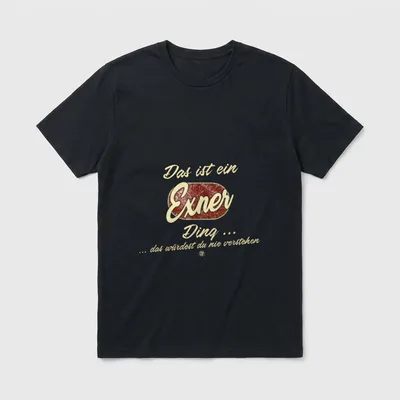 Das ist ein Exner T-Shirt – Klassisches T-Shirt in Schwarz