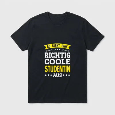 Studentin Lustiges Studium Frauen T-Shirt – Klassisches T-Shirt in Schwarz