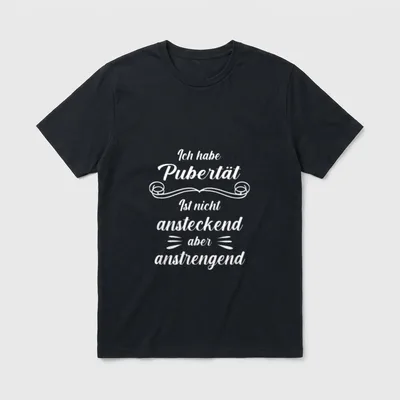 Pubertät Teenager Jugendliche Gender T-Shirt – Klassisches T-Shirt in Schwarz