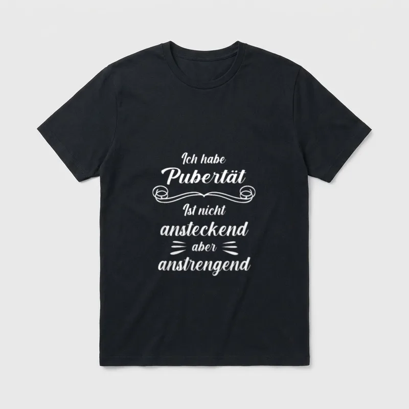 Pubertät Teenager Jugendliche Gender T-Shirt – Klassisches T-Shirt in Schwarz