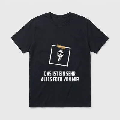 Lustiger Spruch Altes Foto T-Shirt – Klassisches T-Shirt in Schwarz