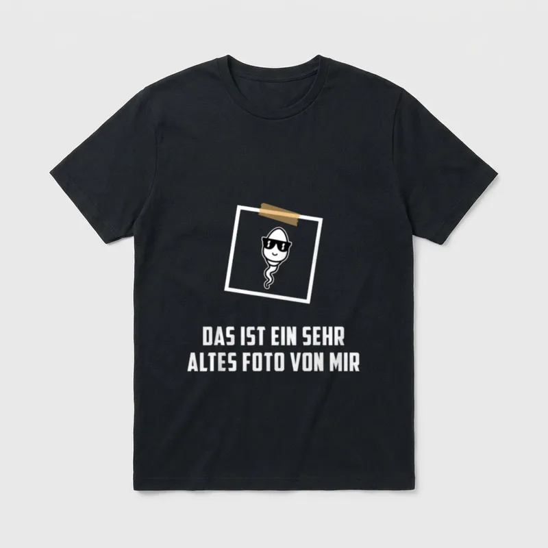 Lustiger Spruch Altes Foto T-Shirt – Klassisches T-Shirt in Schwarz