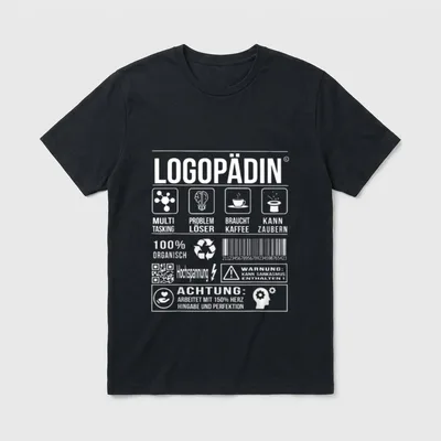 Logopäde Logopädin Logopädie Humor T-Shirt – Klassisches T-Shirt in Schwarz