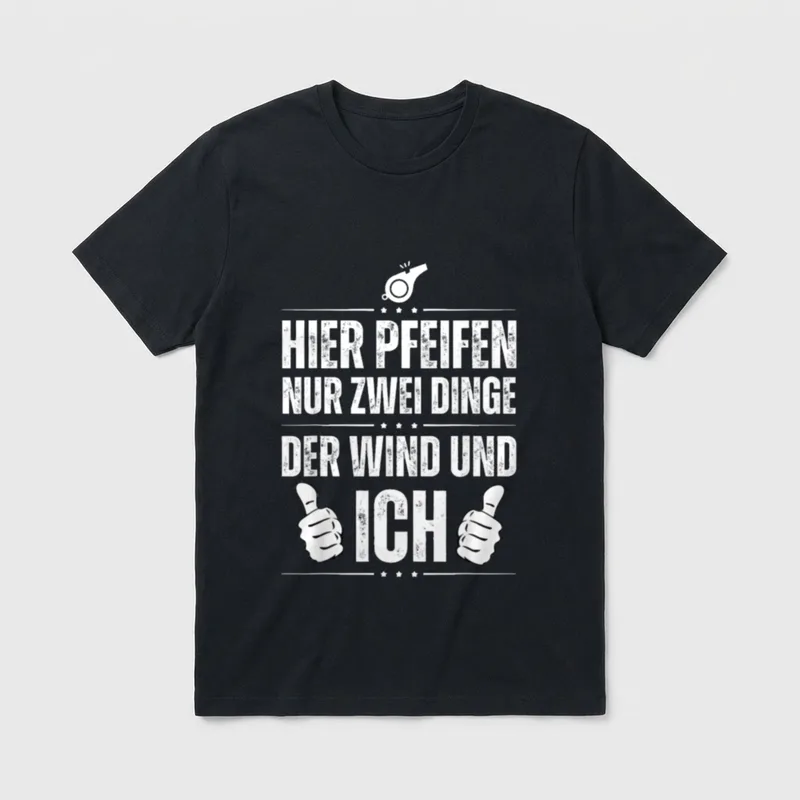 Schiedsrichter Lustiger Spruch Schiri T-Shirt – Klassisches T-Shirt in Schwarz