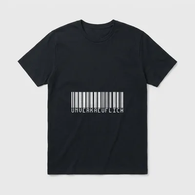 Barcode Strichcode Spruch Unverkäuflich T-Shirt – Klassisches T-Shirt in Schwarz