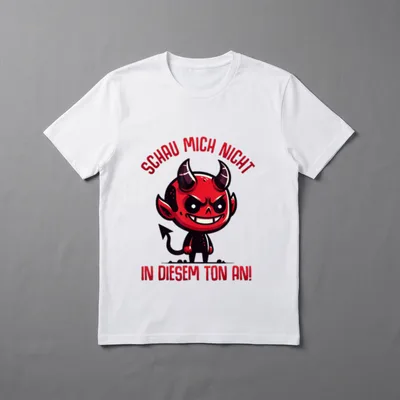 Schau mich nicht in diesem T-Shirt – Klassisches T-Shirt in Schwarz