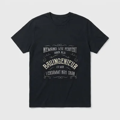 Lustiger Spruch Beruf Bauingenieur T-Shirt – Klassisches T-Shirt in Schwarz