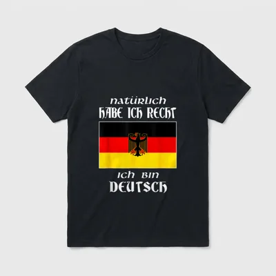 Ich Bin Deutsch Lustig Deutschland T-Shirt – Klassisches T-Shirt in Schwarz