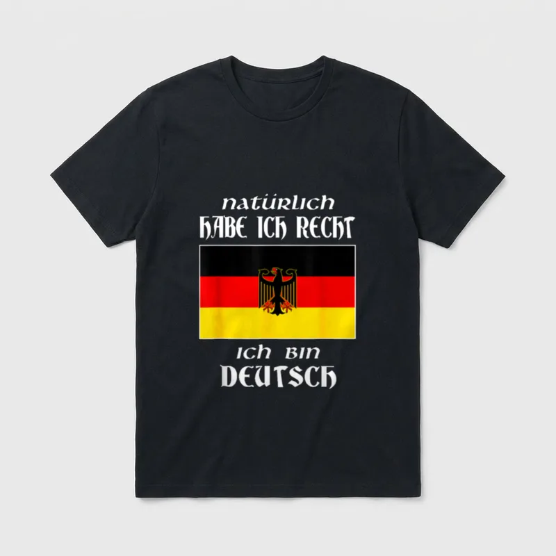 Ich Bin Deutsch Lustig Deutschland T-Shirt – Klassisches T-Shirt in Schwarz