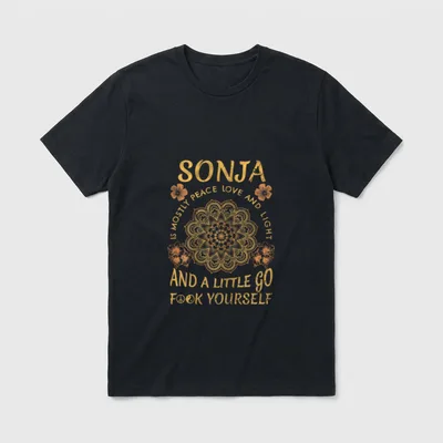 Vorname Sonja Lustiges Personalisiertes T-Shirt – Klassisches T-Shirt in Schwarz