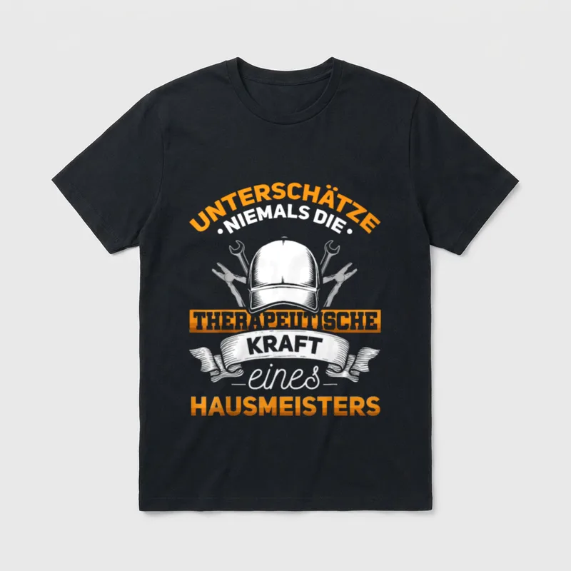 Hausmeister Sprüche T-Shirt – Klassisches T-Shirt in Schwarz