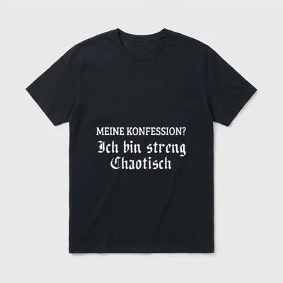 Ich bin streng Chaotisch T-Shirt – Klassisches T-Shirt in Schwarz