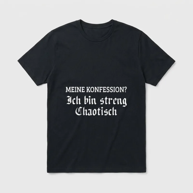 Ich bin streng Chaotisch T-Shirt – Klassisches T-Shirt in Schwarz