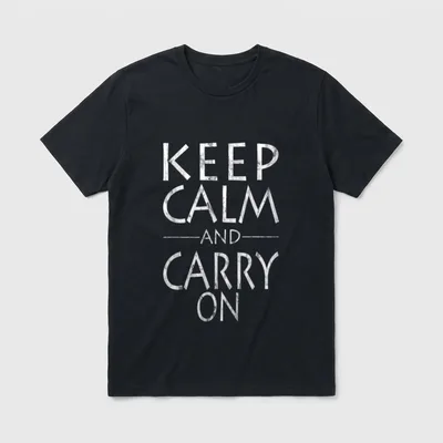 Keep Calm Lustiges Damen/Herren Cool T-Shirt – Klassisches T-Shirt in Schwarz