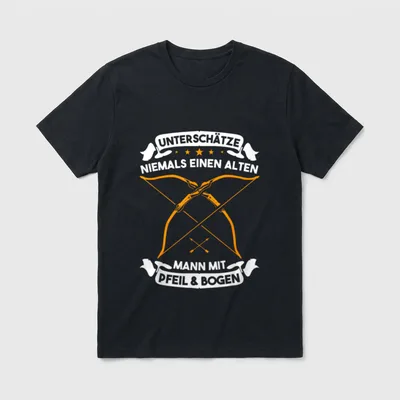 Bogenschütze Sprüche Alter Mann T-Shirt – Klassisches T-Shirt in Schwarz