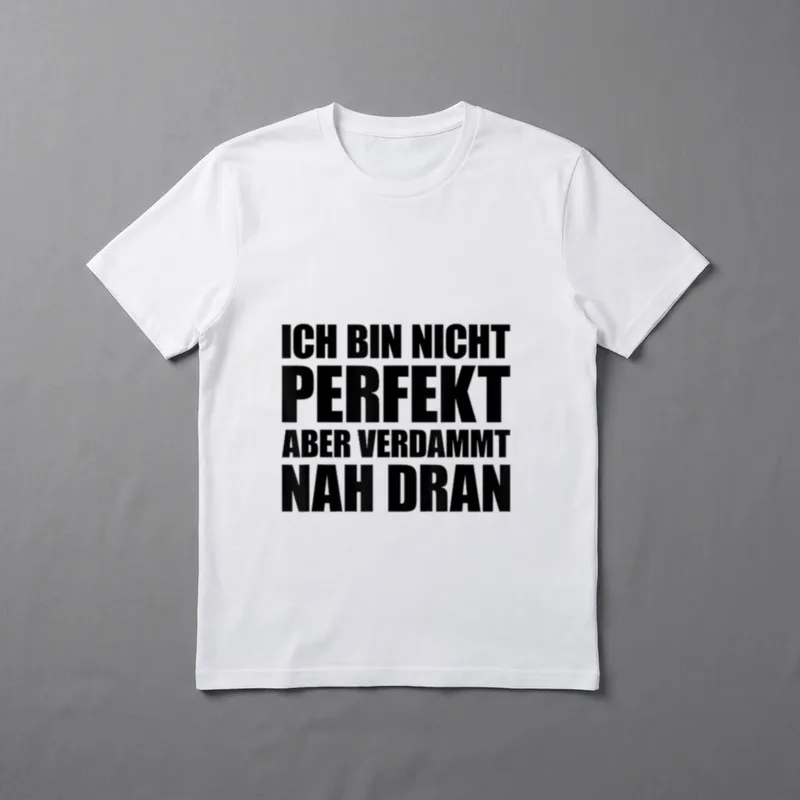Ich bin nicht perfekt T-Shirt – Klassisches T-Shirt in Schwarz