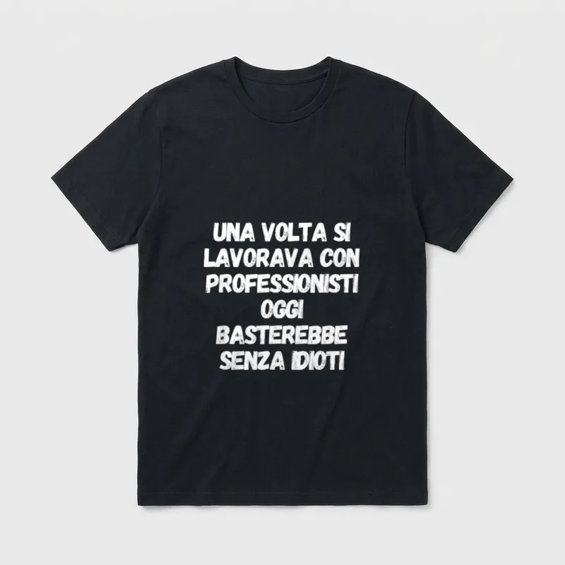 EINMAL MIT PROFIS italienisch.. T-Shirt – Klassisches T-Shirt in Schwarz