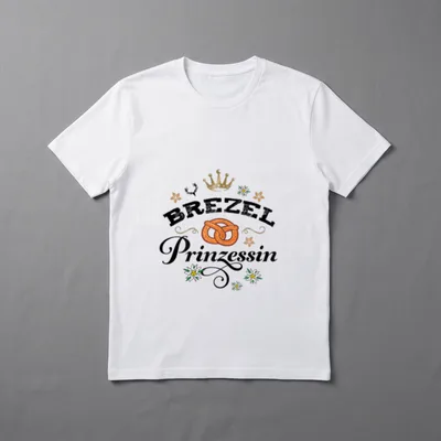 Brezel Prinzessin Mädchen Spruch T-Shirt – Klassisches T-Shirt in Schwarz