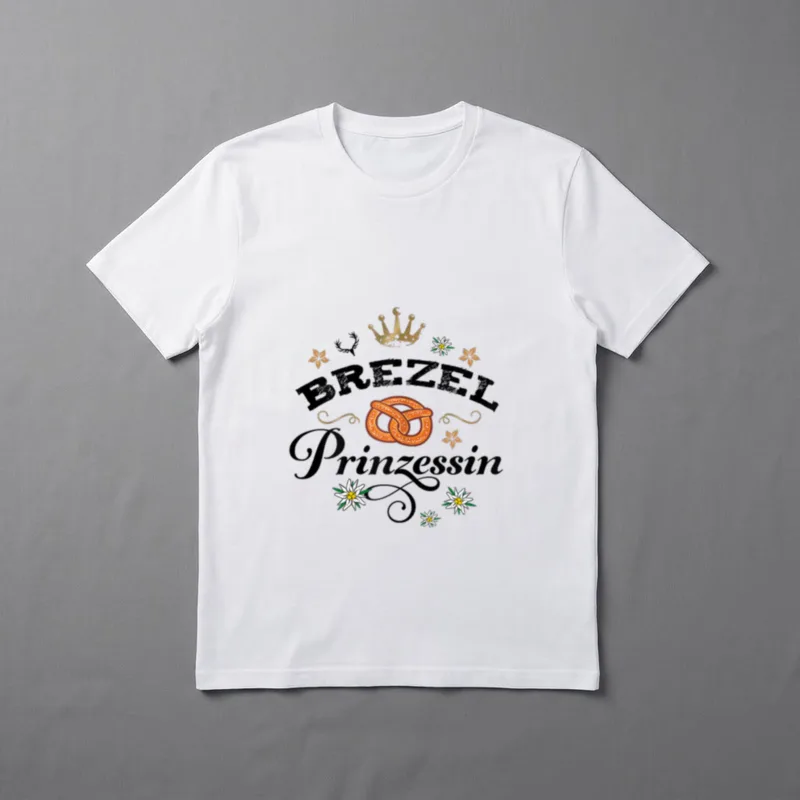 Brezel Prinzessin Mädchen Spruch T-Shirt – Klassisches T-Shirt in Schwarz