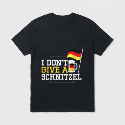 I Don't give a schnitzel T-Shirt – Klassisches T-Shirt in Schwarz