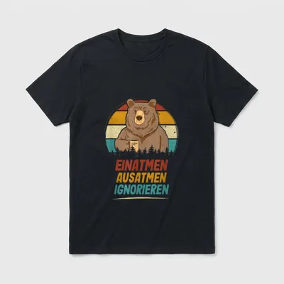 Einatmen Ausatmen Ignorieren T-Shirt – Klassisches T-Shirt in Schwarz