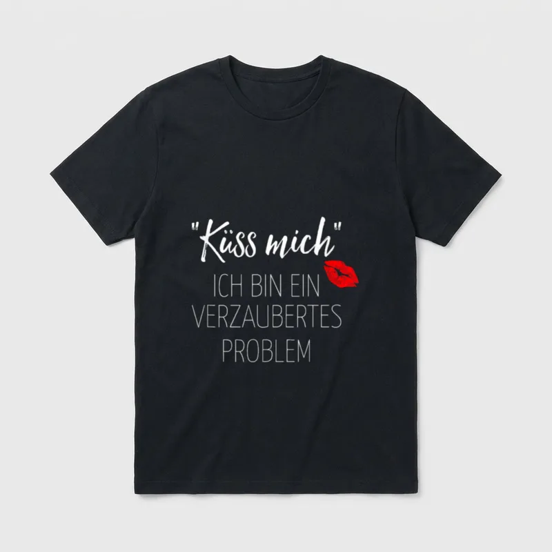 Küss mich ich bin T-Shirt – Klassisches T-Shirt in Schwarz