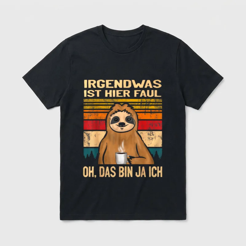 Irgendwas ist Hier faul T-Shirt – Klassisches T-Shirt in Schwarz