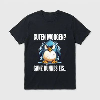 Guten Morgen Ganz Dünnes Faultier, Frosch & Co. T-Shirt – Klassisches T-Shirt in Schwarz