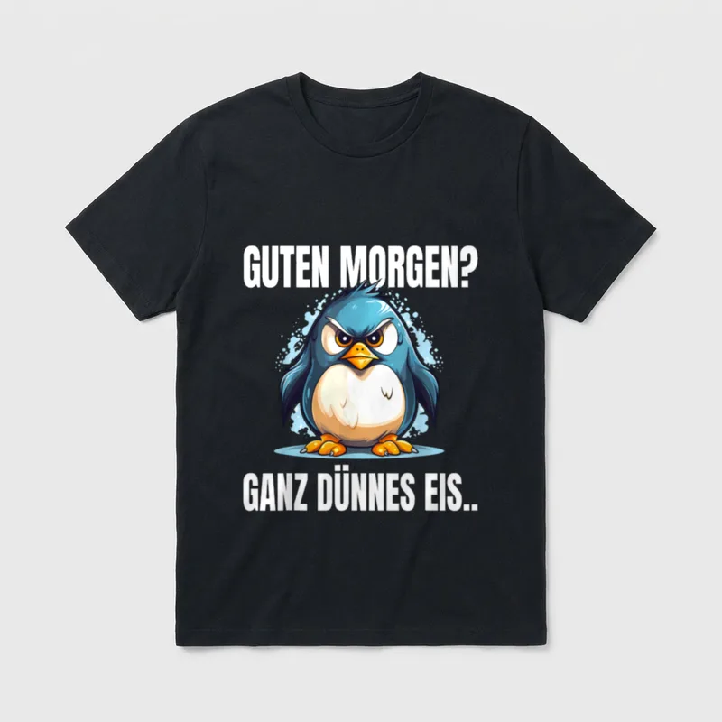Guten Morgen Ganz Dünnes Faultier, Frosch & Co. T-Shirt – Klassisches T-Shirt in Schwarz