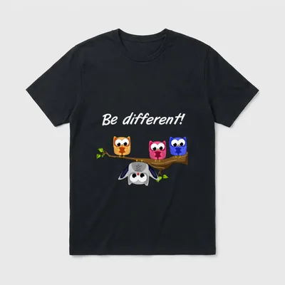 Be Different! Süßer Fun T-Shirt – Klassisches T-Shirt in Schwarz