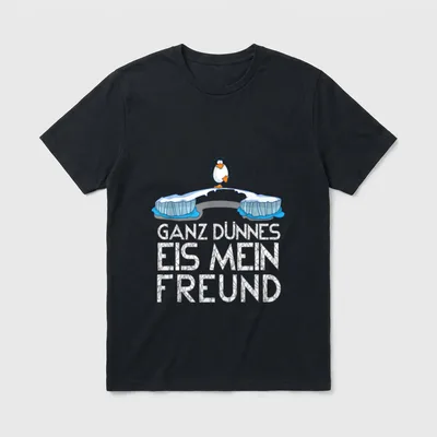 Pinguin sagt ganz dünnes T-Shirt – Klassisches T-Shirt in Schwarz